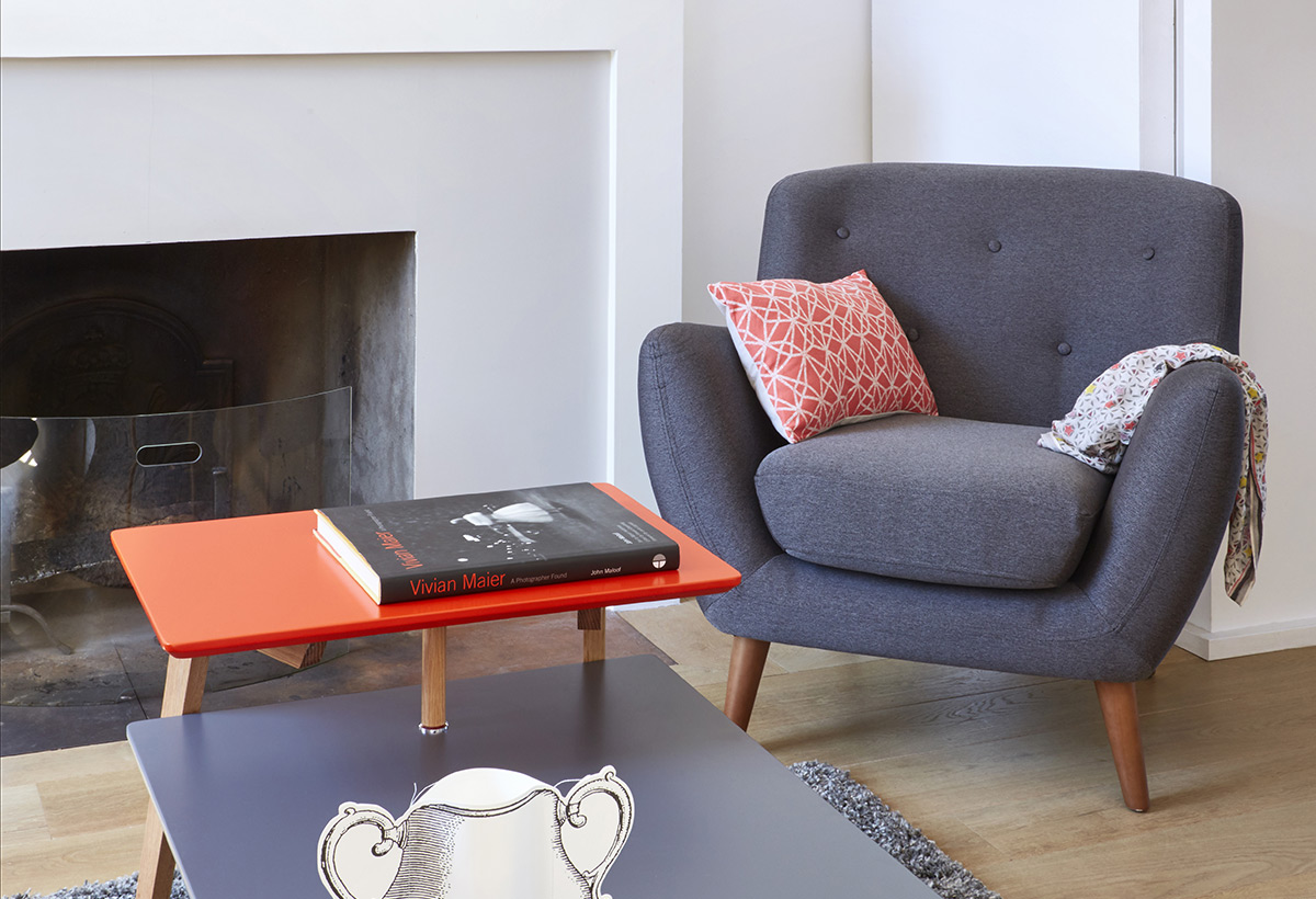 fauteuil scandinave anthracite