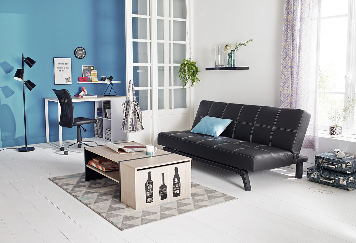 agencement bureau dans salon