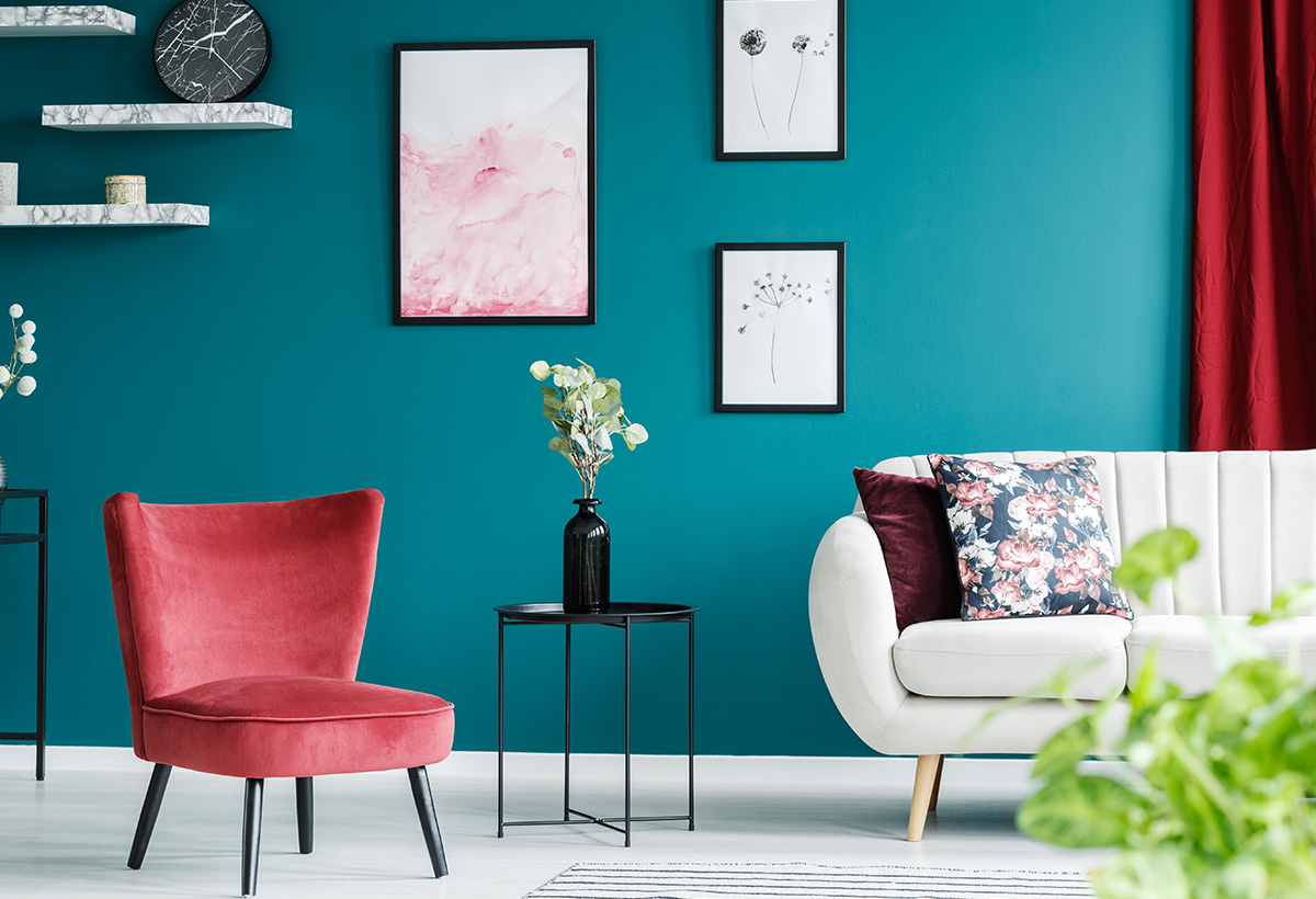 associer couleurs bleu canard