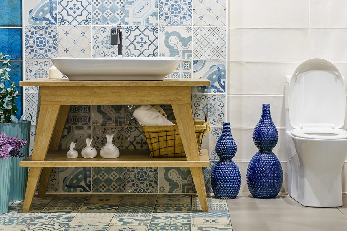 integrer carreaux ciment salle de bain