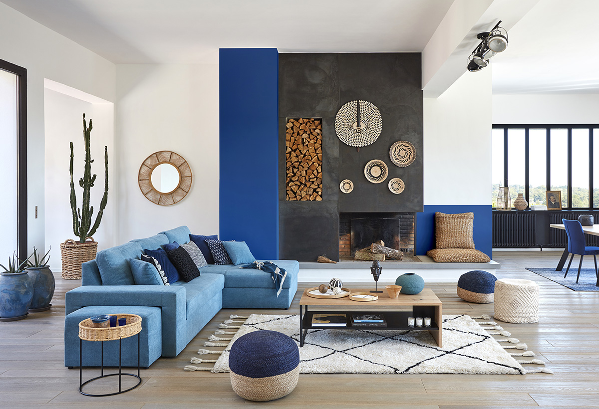 decoration bleue maison