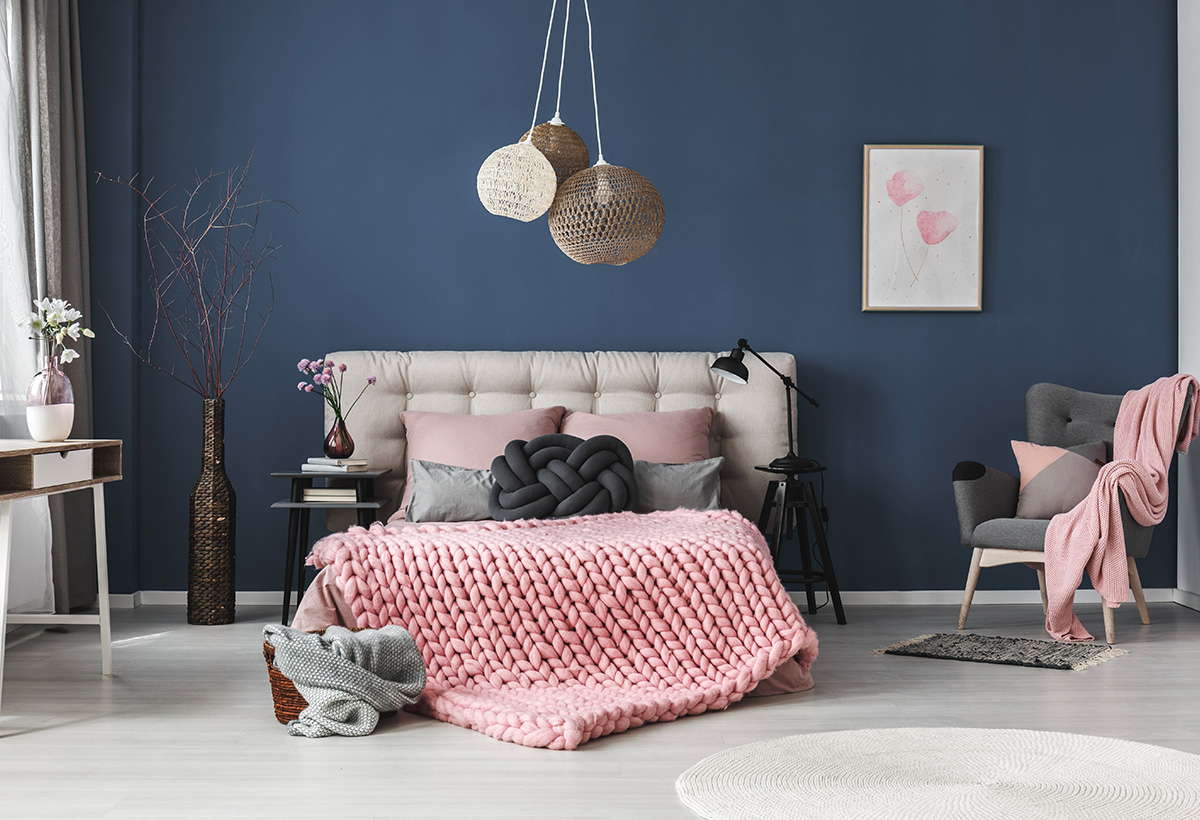 idees decoration chambre rose bleu