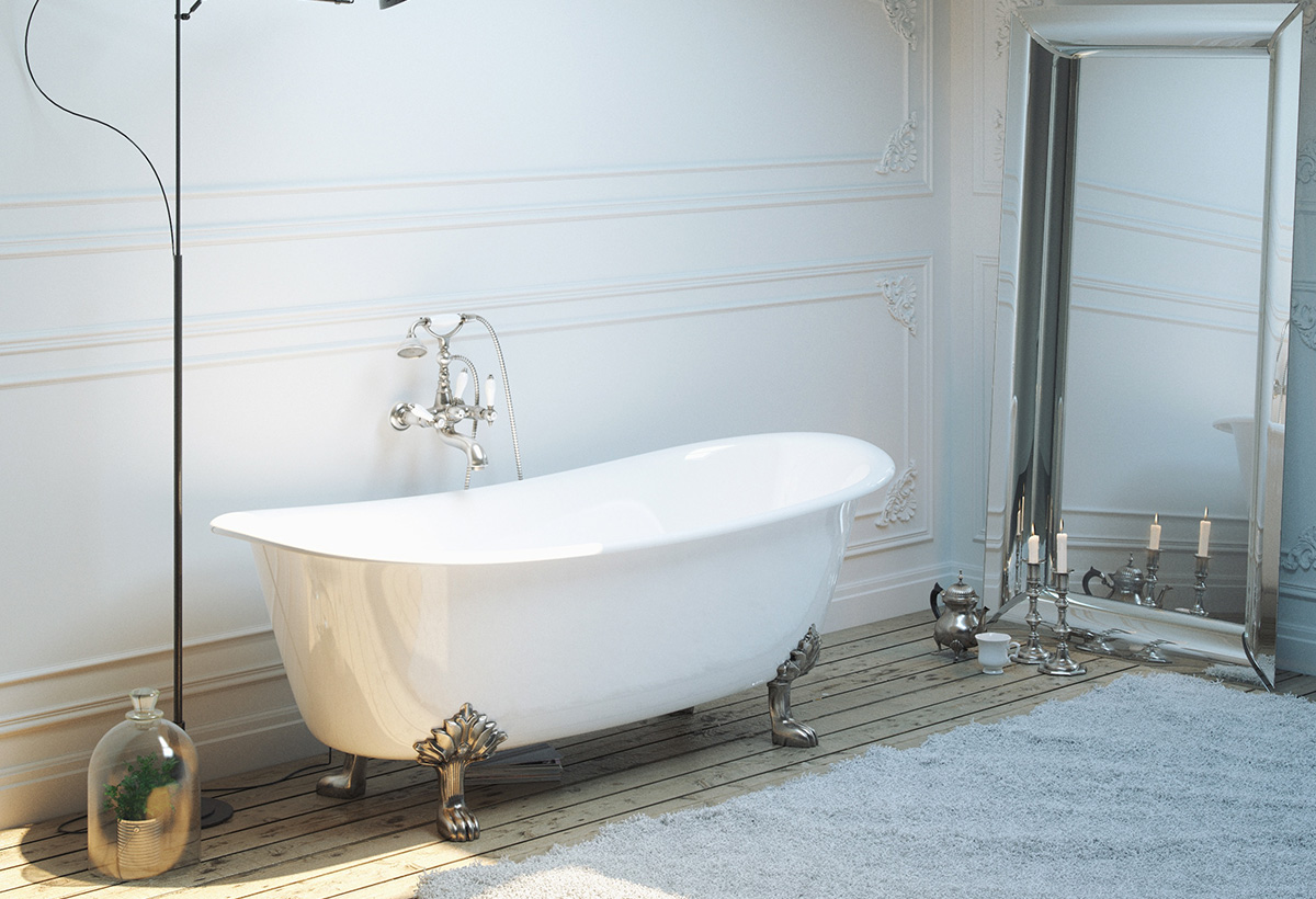 decoration salle de bain vintage