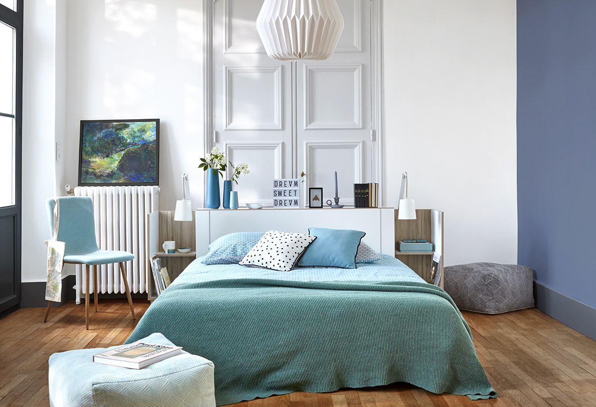 idees decoration chambre bleue
