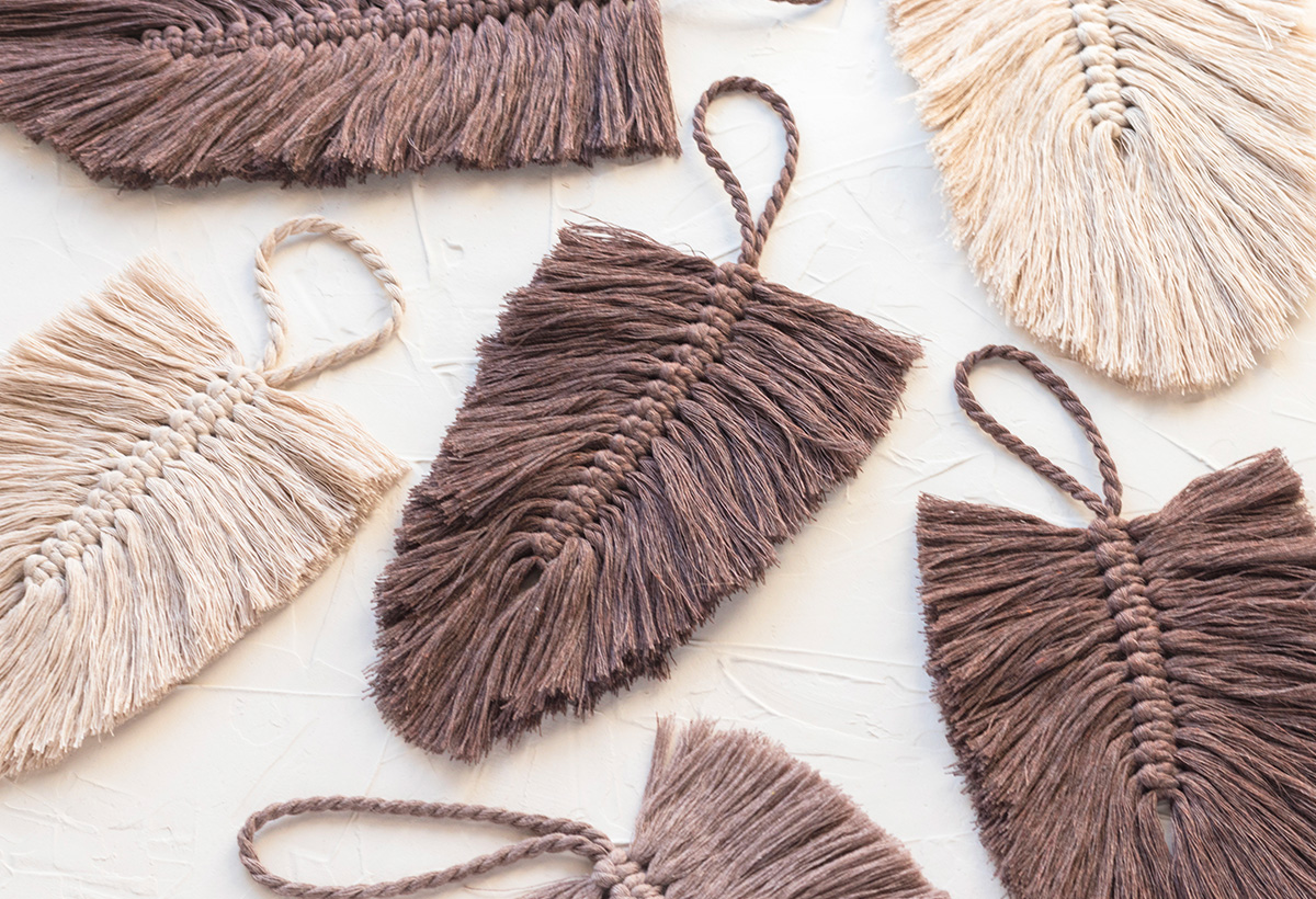 realisation plumes macrame