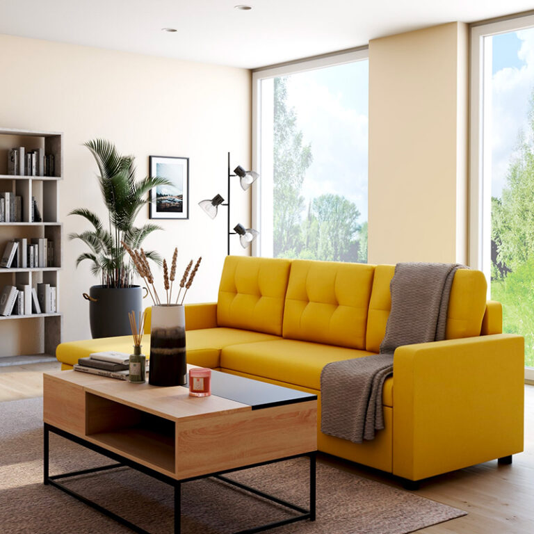 Décorer un salon avec un canapé jaune : cinq exemples – Blog BUT
