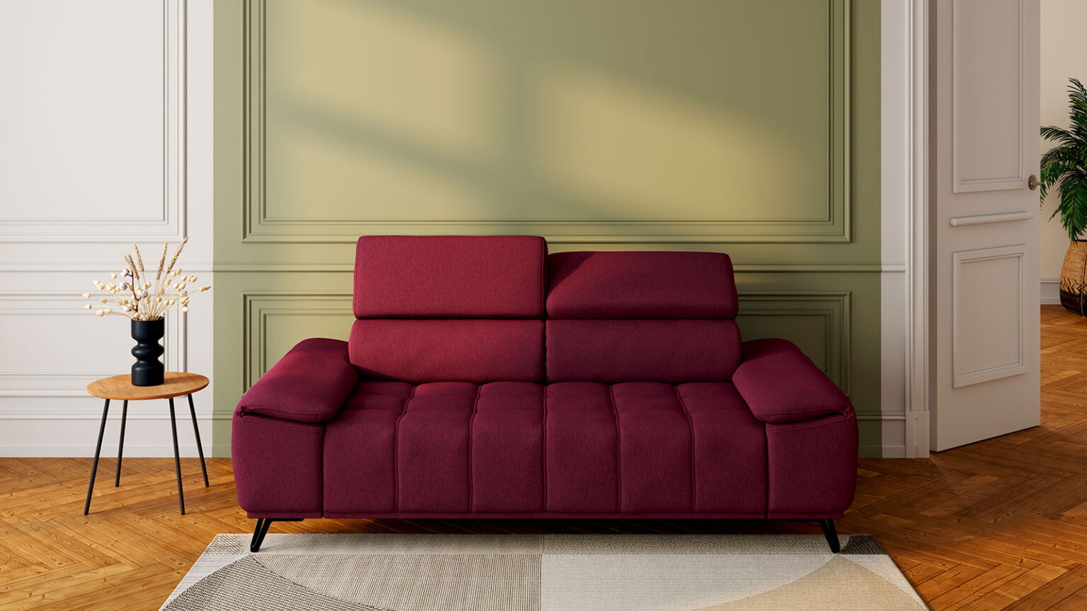 meilleures association couleurs avec canape rouge