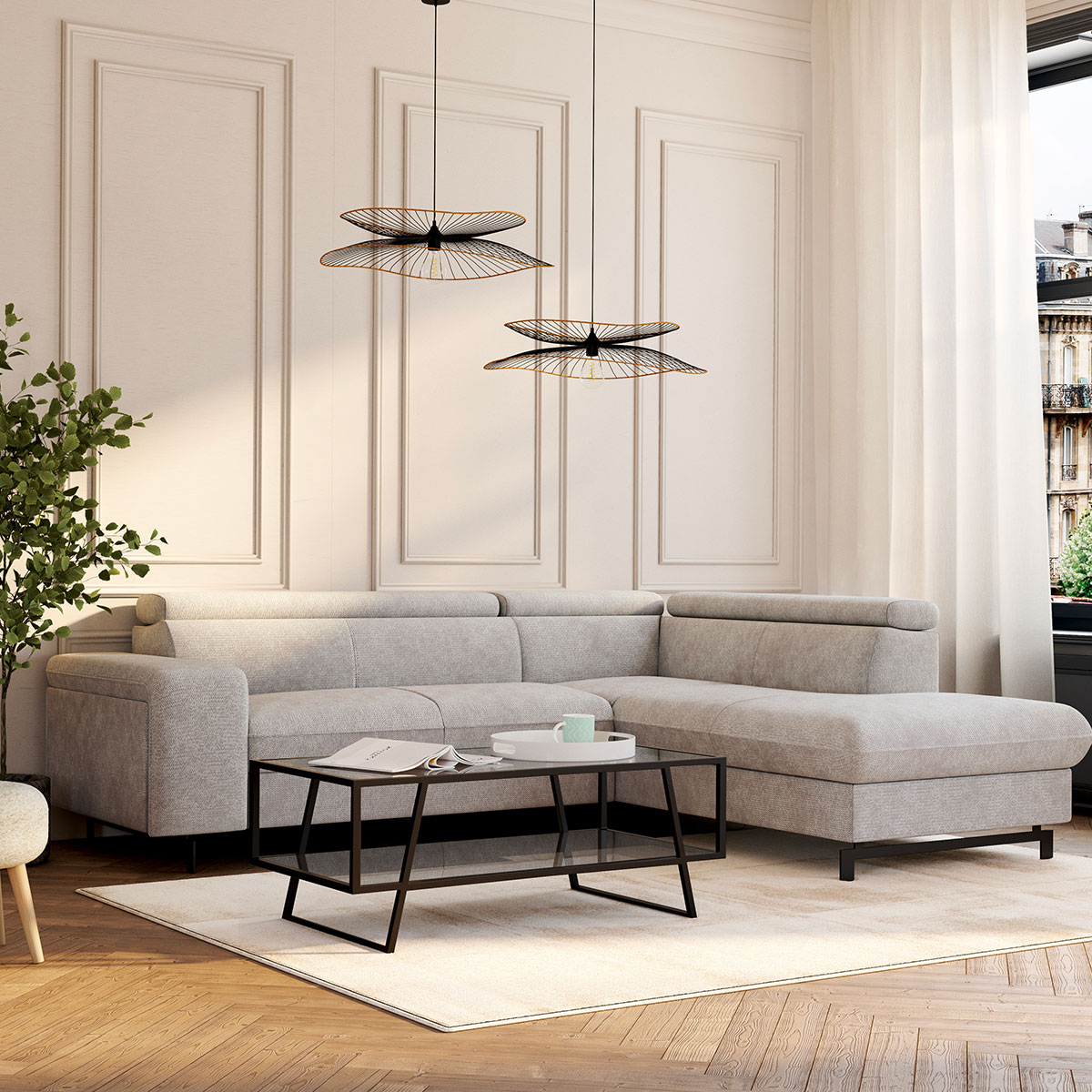 La bonne table basse pour un canapé d'angle – Blog BUT