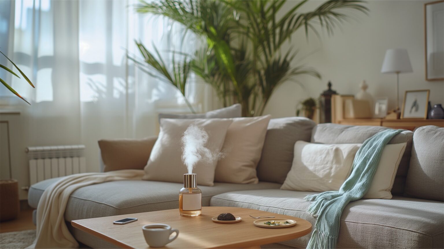 homme assis sur un canapé