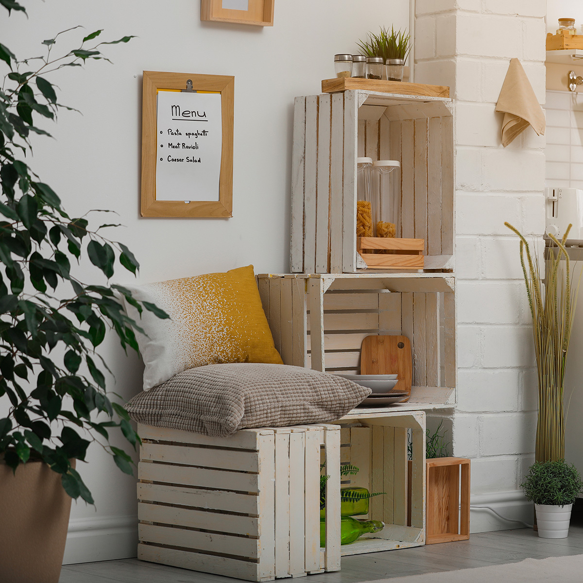 Déco avec des caisses en bois pour votre intérieur design – Blog BUT