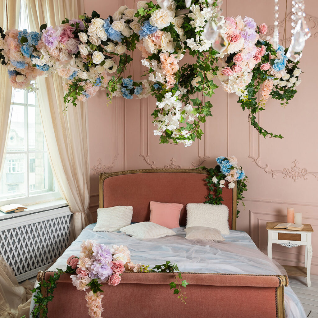 chambre baroque fleurie apaisante