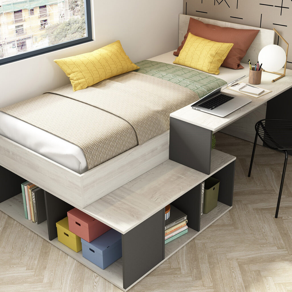 lit espaces rangements gain de place chambre ado