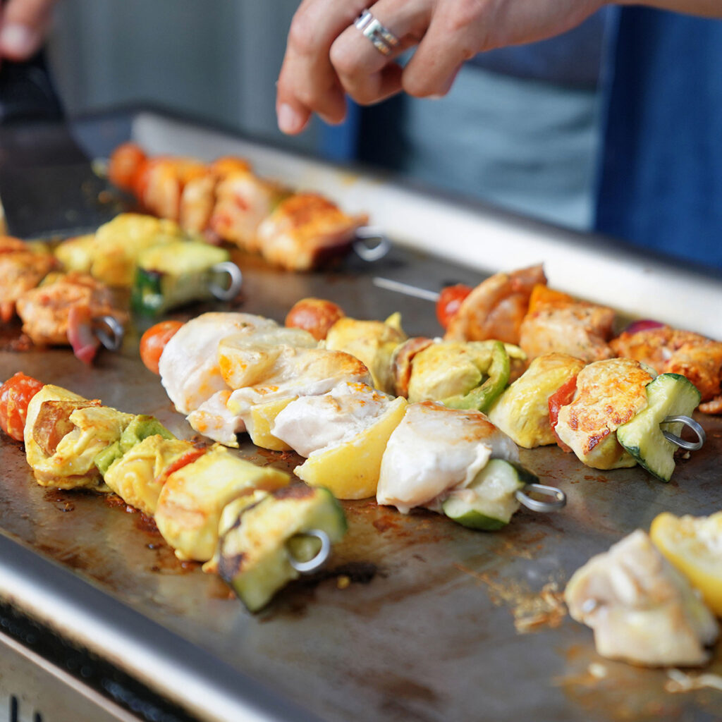 brochettes plancha grande tablee