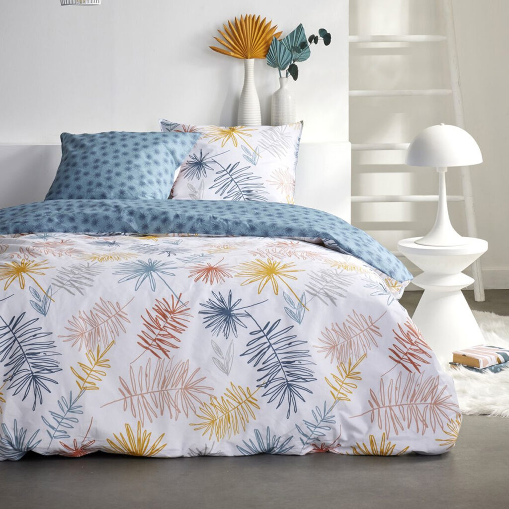 changer parure lit chambre maison vacances