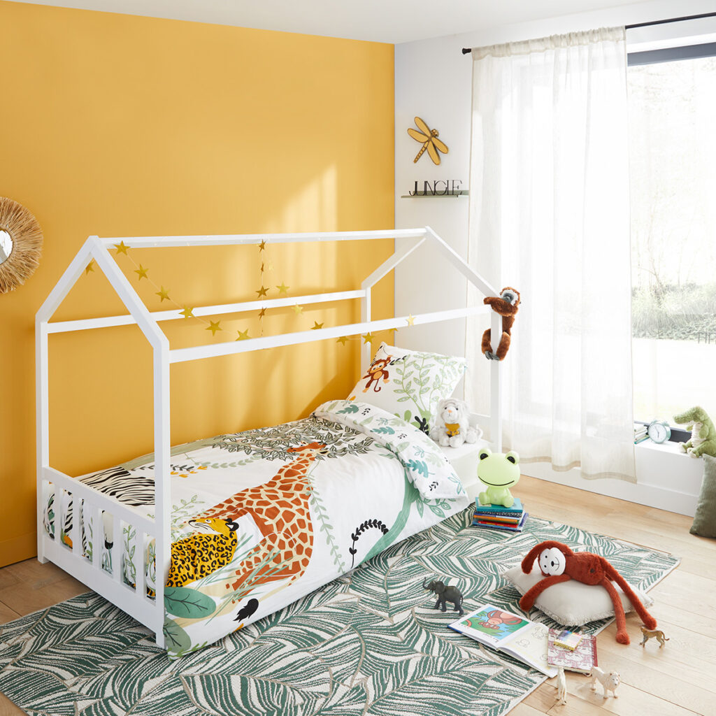 parure lit enfant motif animal colore