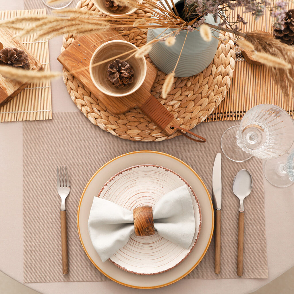 elements deco raffines table ronde