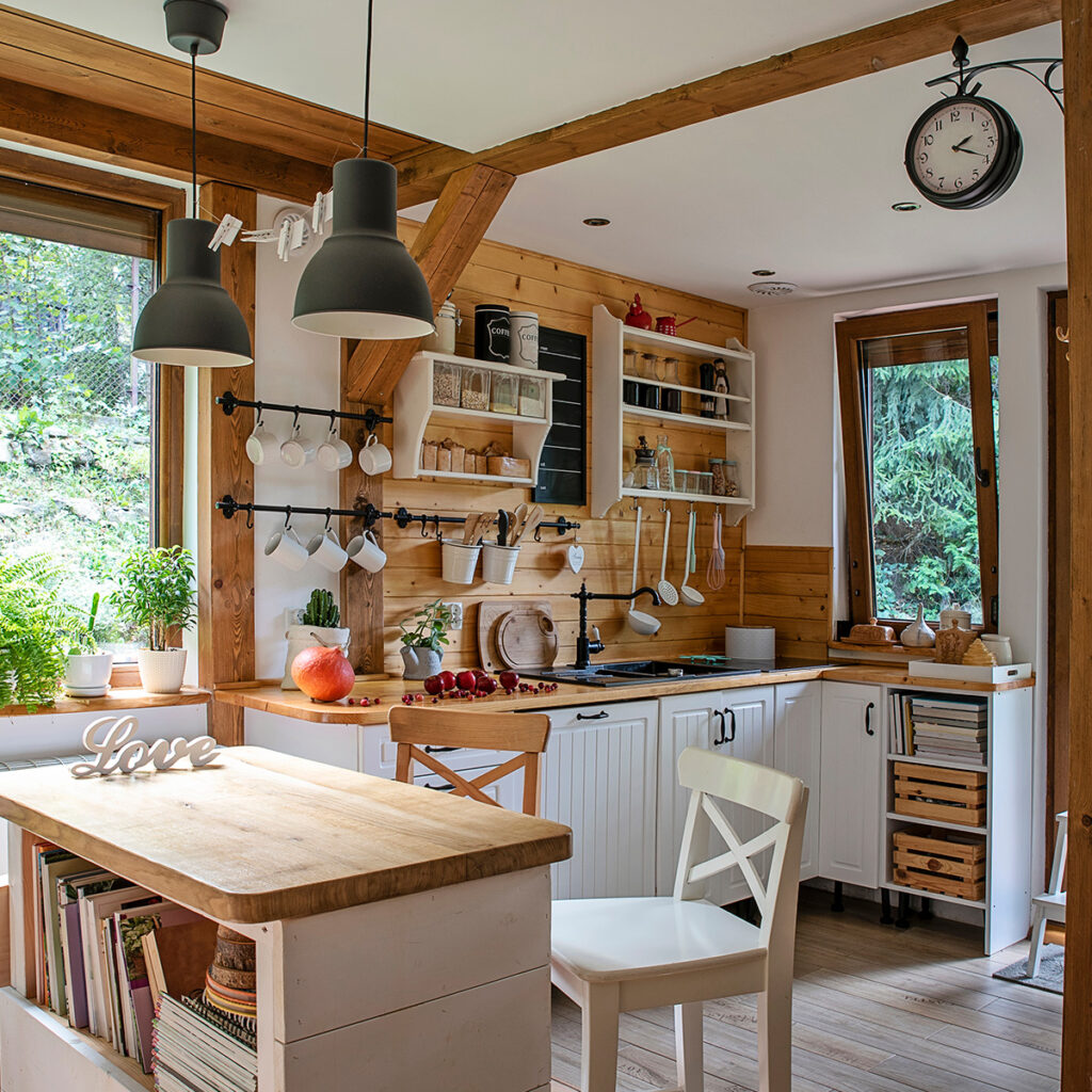 cuisine campagne touche industrielle chaleureuse