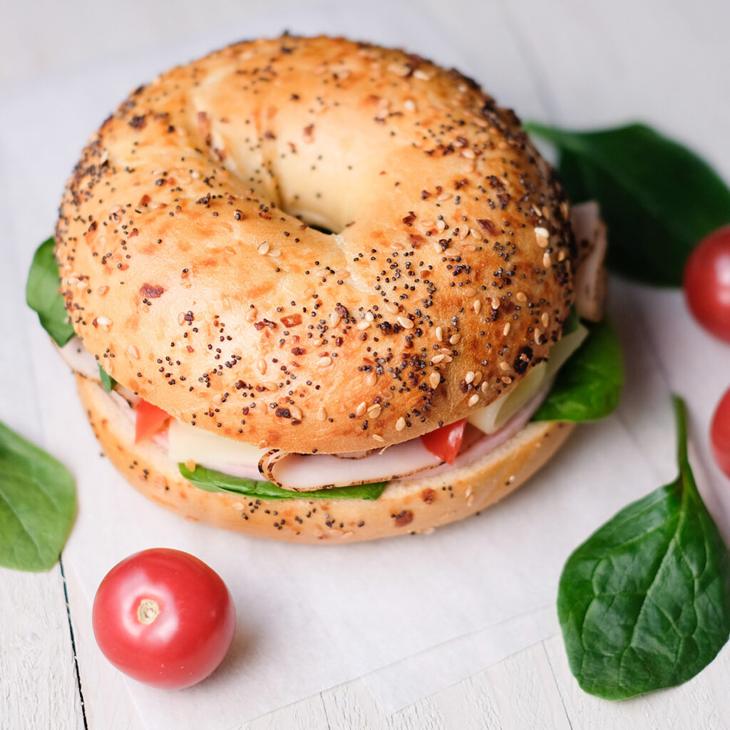sandwich bagel gourmand lunch box