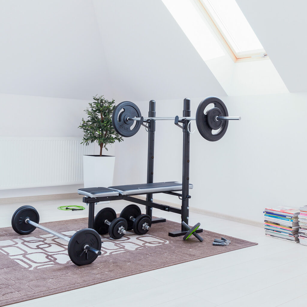 banc musculation espace disponible piece sport