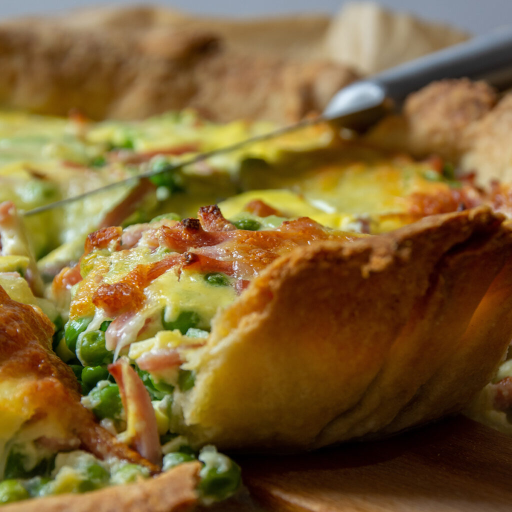 quiche petits pois lardons froide lunch box