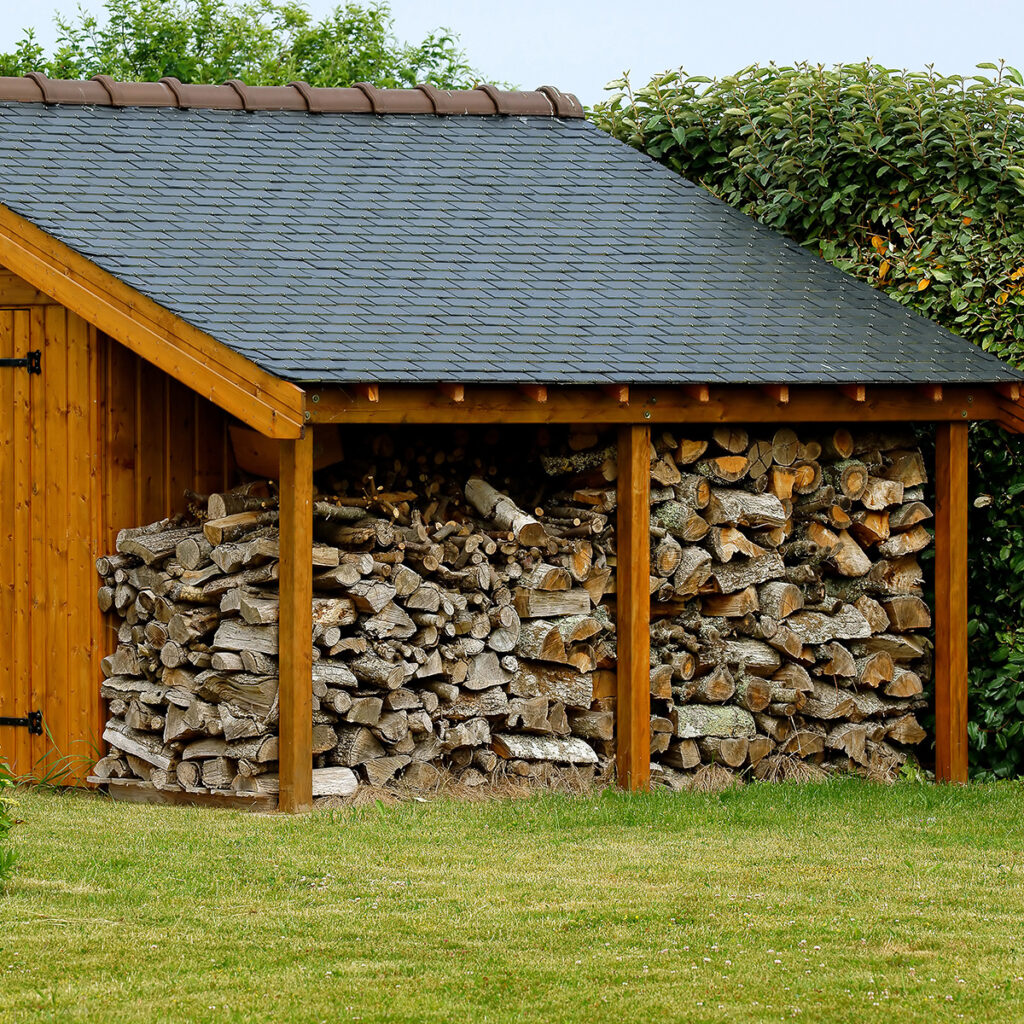 stockage bois exterieur abri de jardin