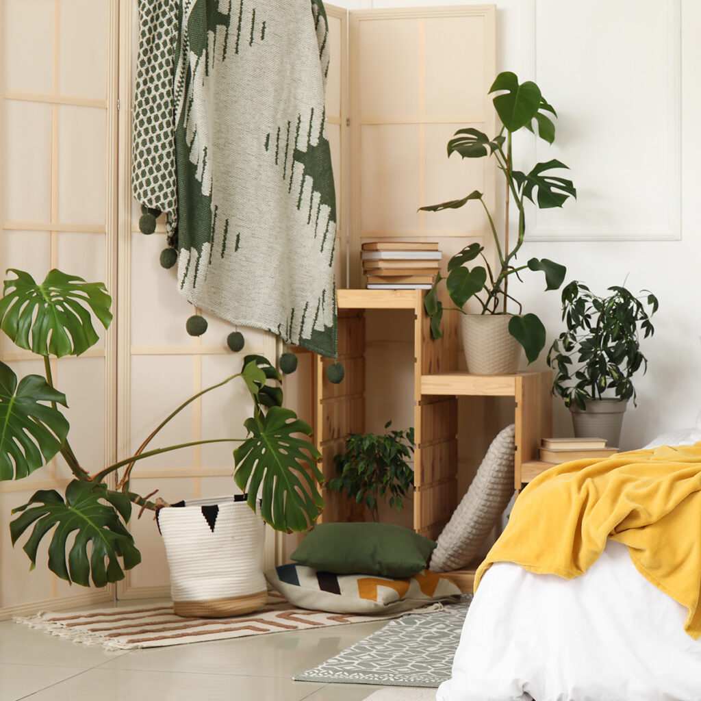 tissu vert customisation paravent