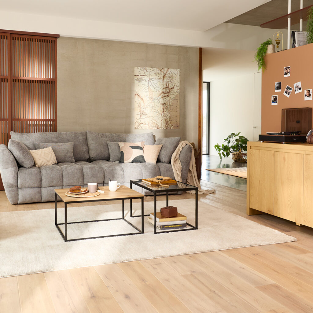 salon melange bois metal cocooning