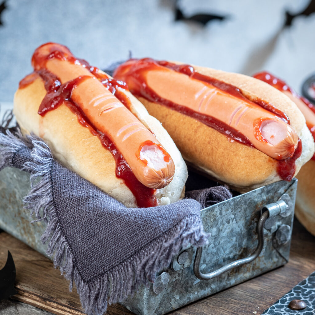hot dog doigts ensanglantes apero halloween
