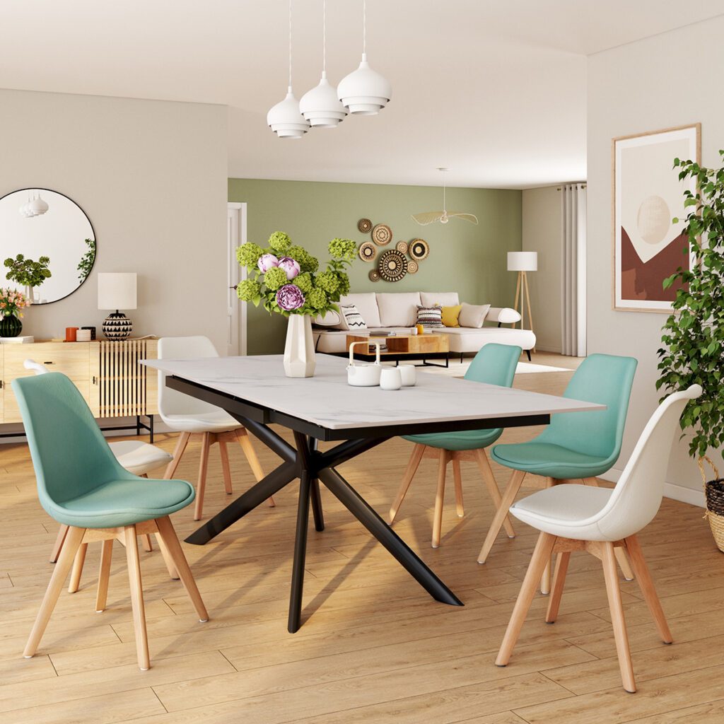 nettoyage quotidien table ceramique blanche