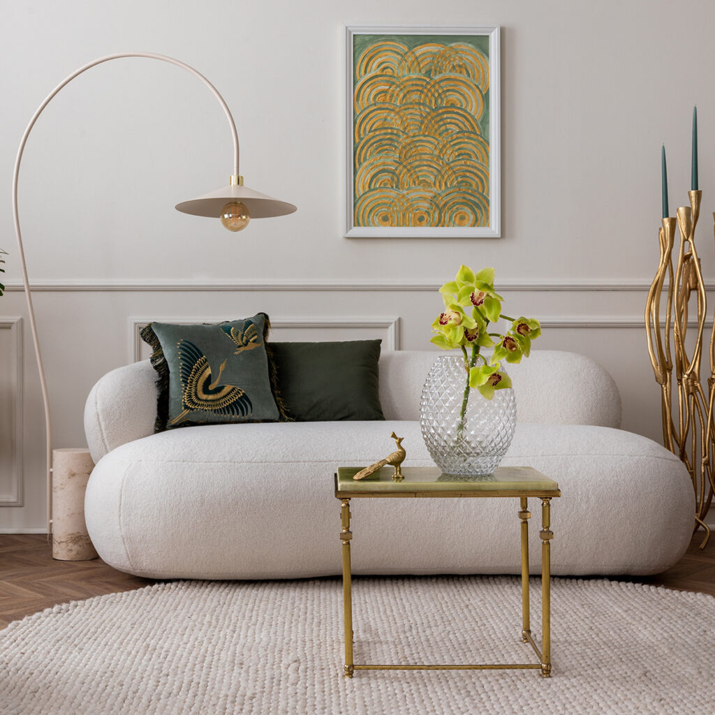 canape blanc elegant salon art deco