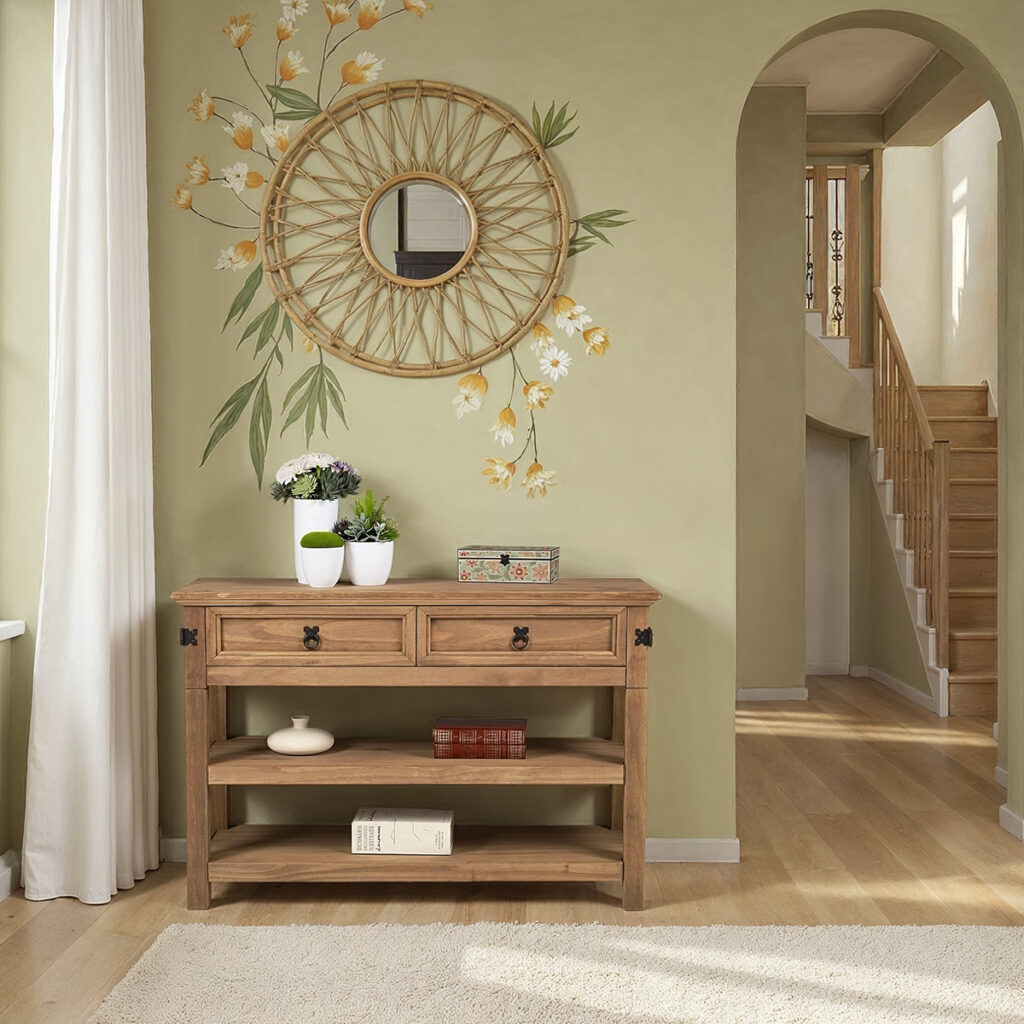 console bois entree decoration forestcore