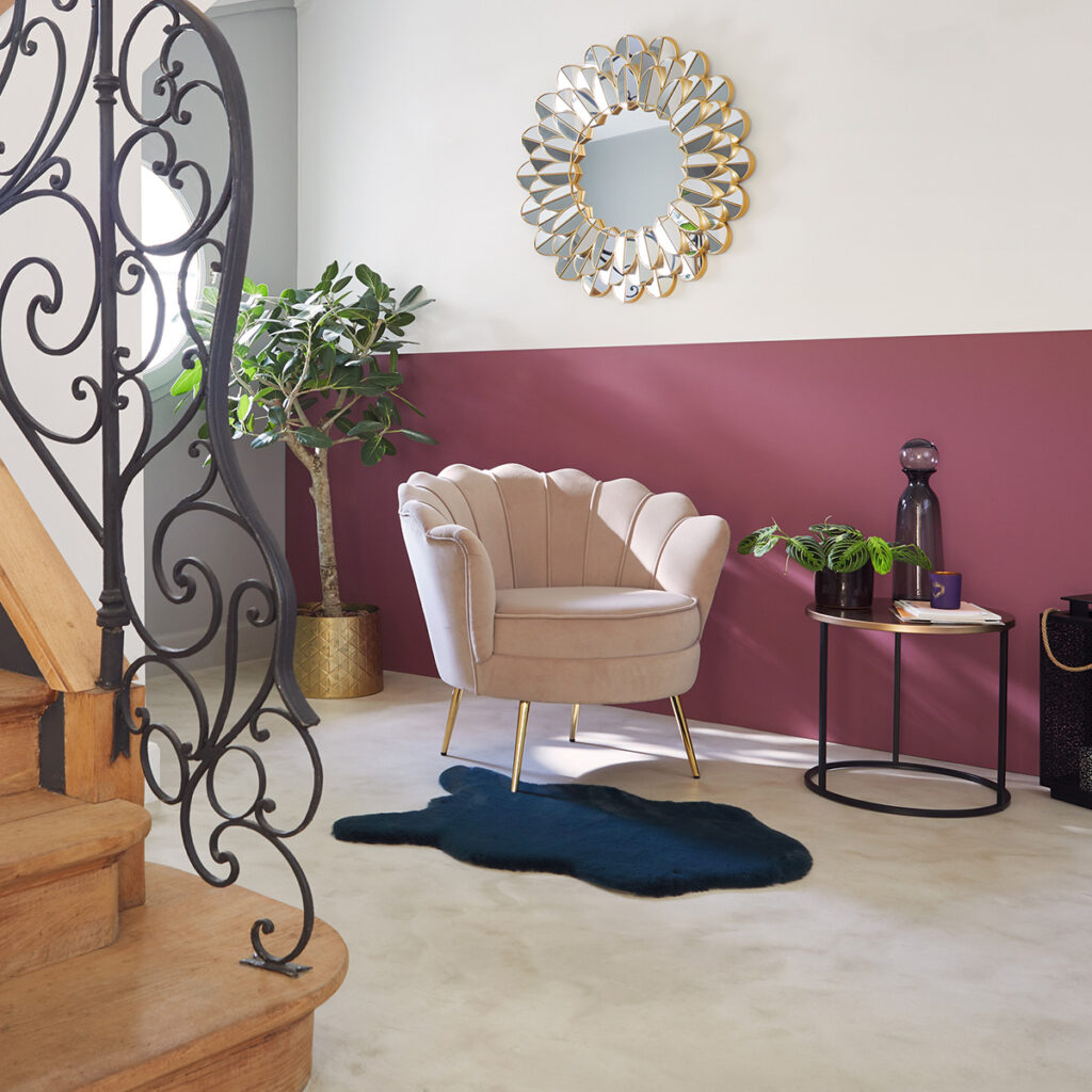 fauteuil coquillage vintage salon art deco