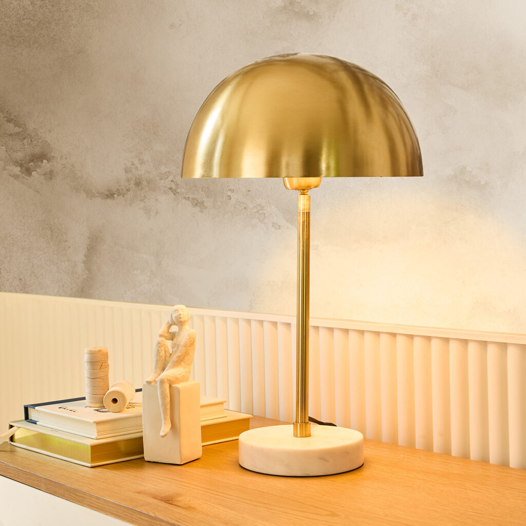 lampe art deco doree