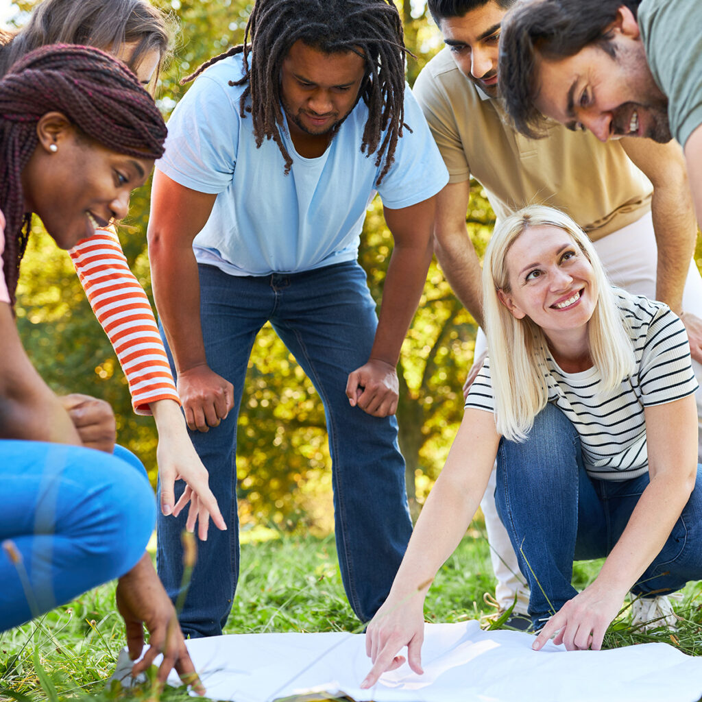 adultes chasse au tresor fete entreprise