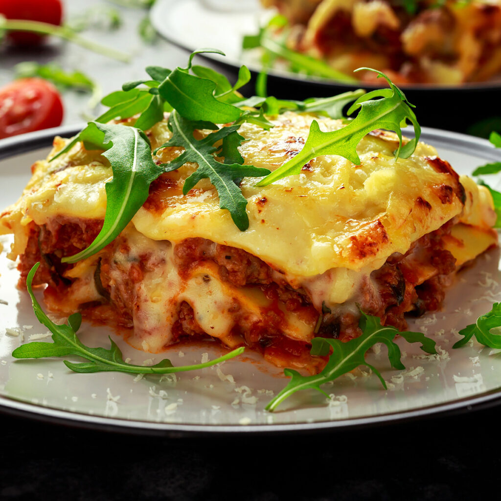 assiette lasagnes maison