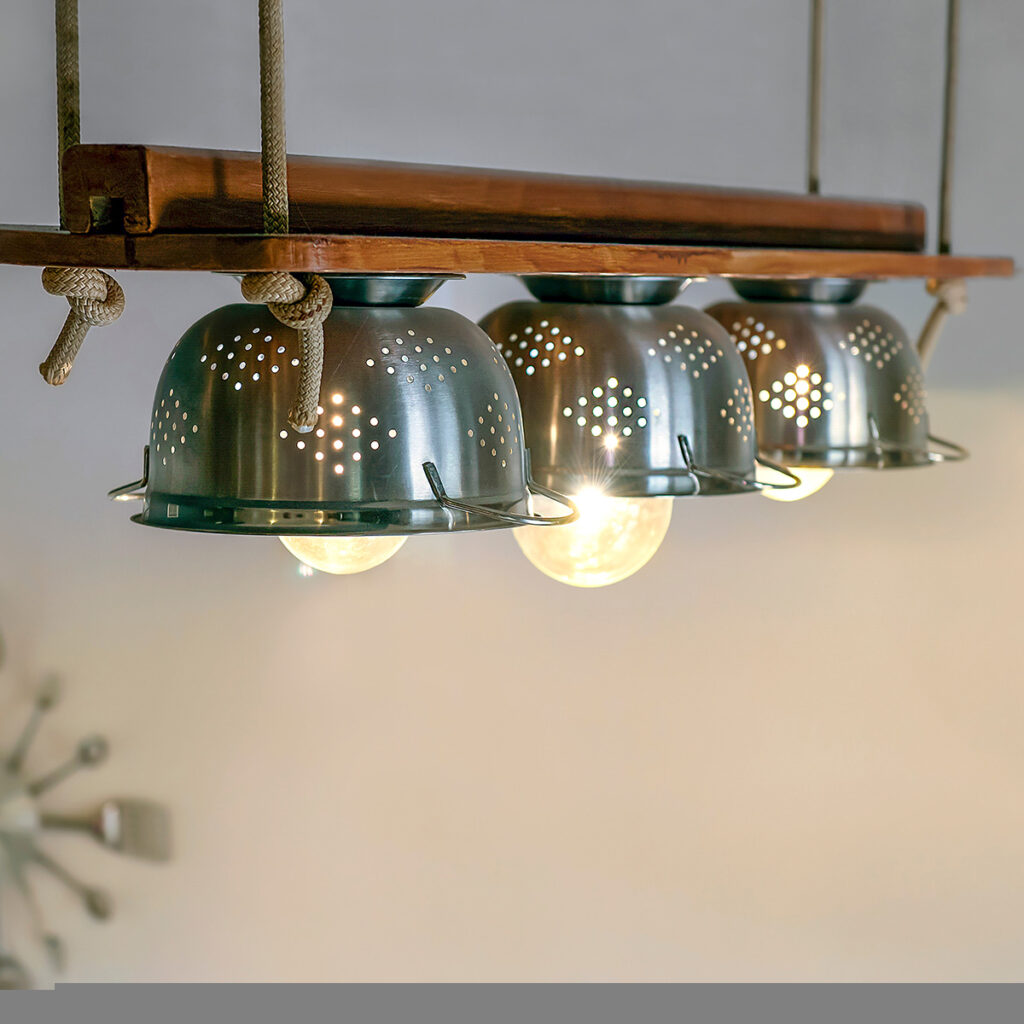 lampe passoire cuisine diy
