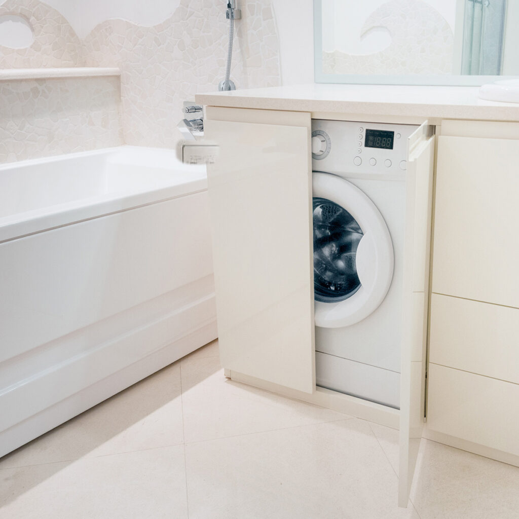 cacher lave linge meuble salle de bains