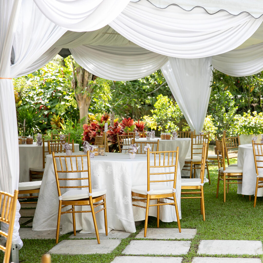 tente reception mariage jardin