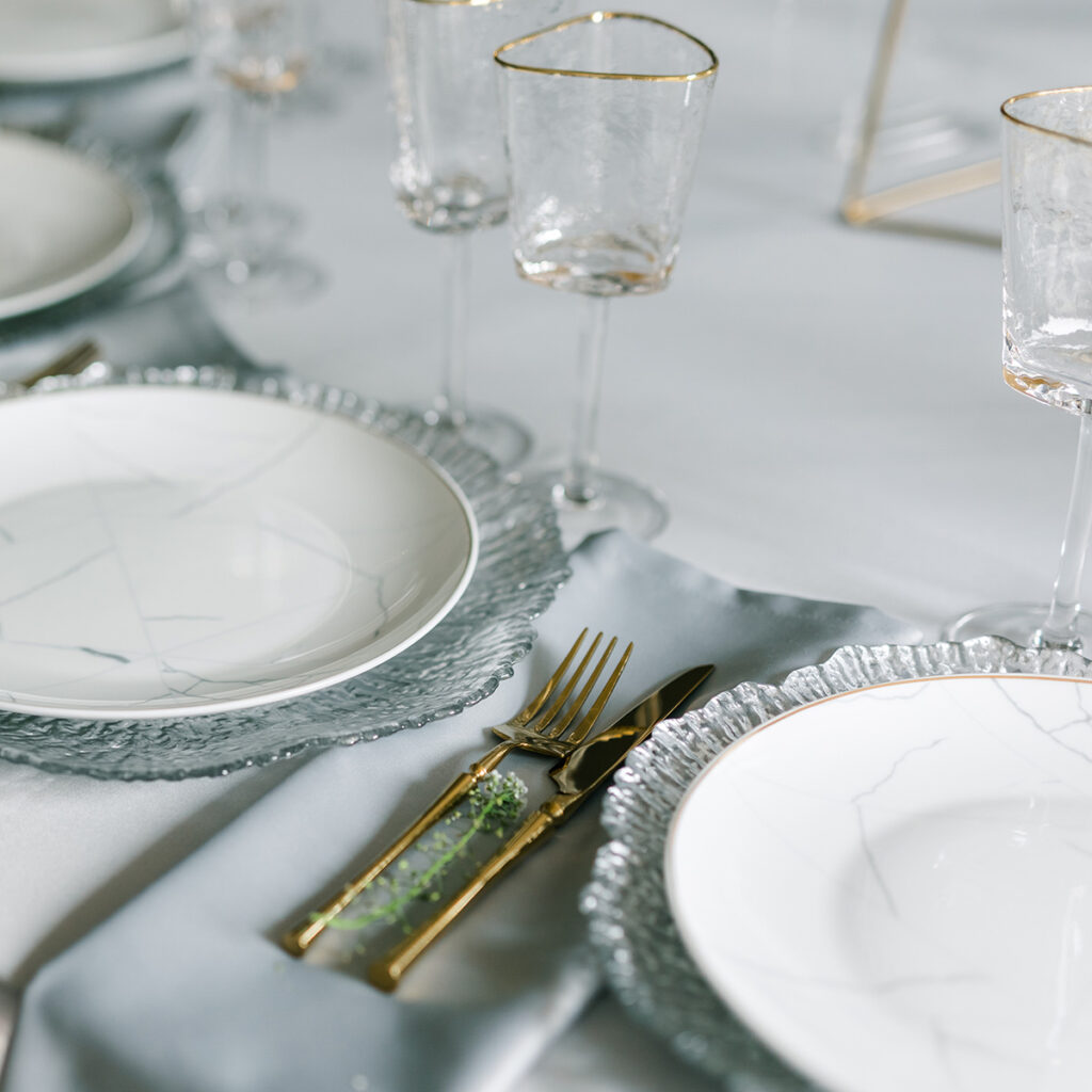 decoration or argent table festive chic
