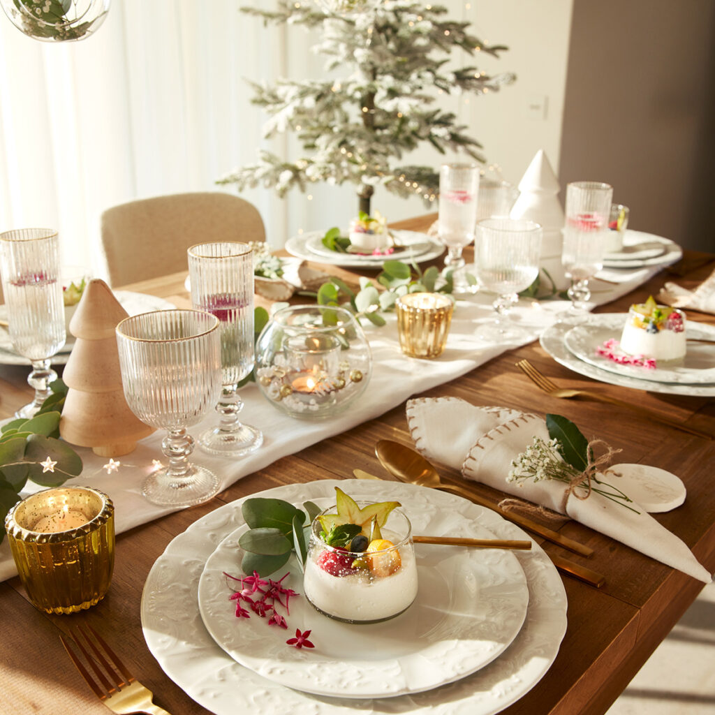 belle decoration table noel entre amis