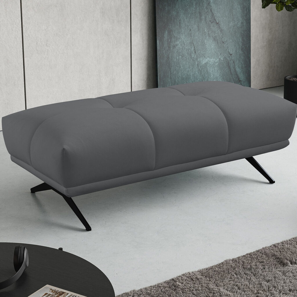 banquette decorative salon noir gris blanc