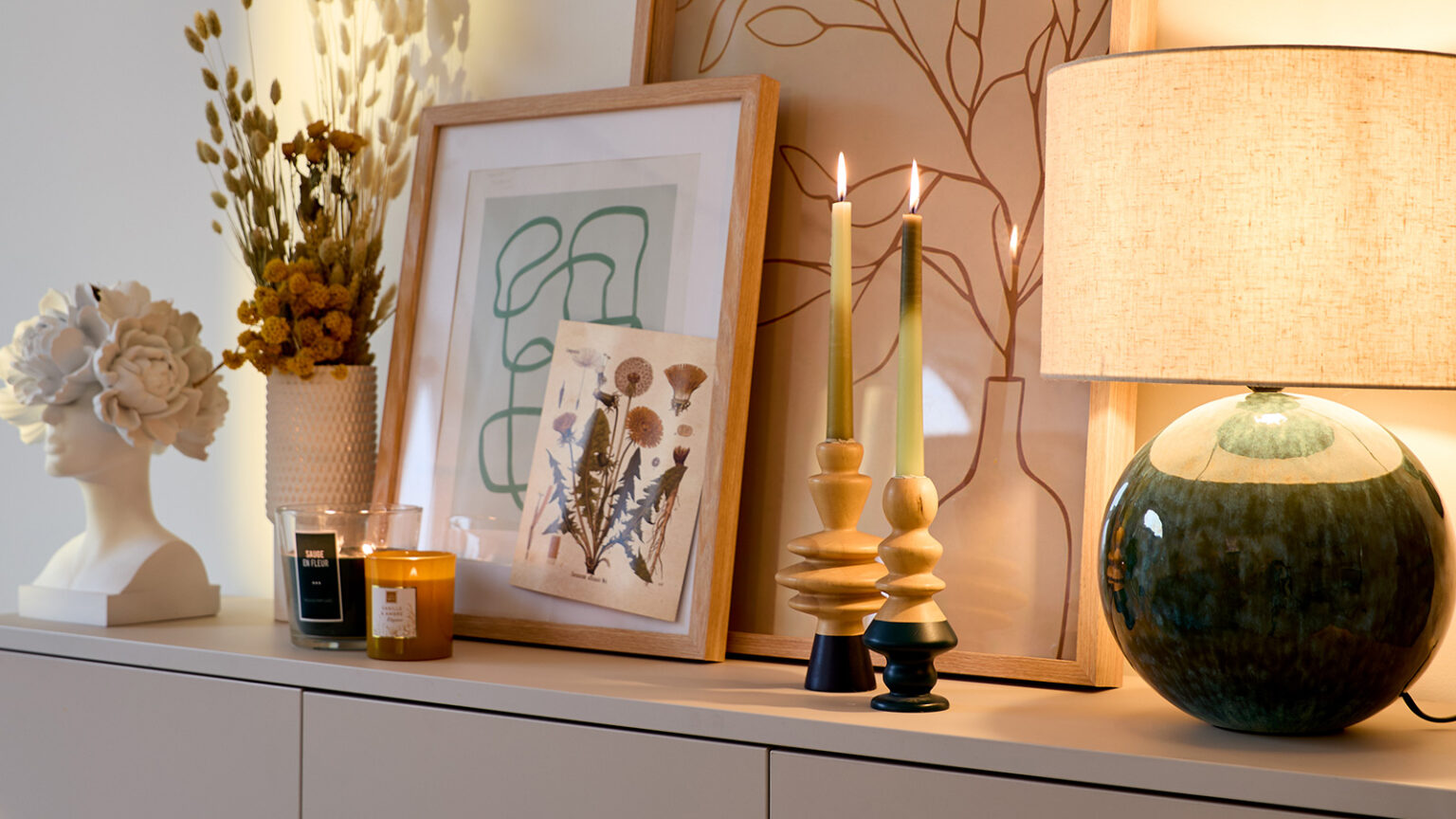 eclairage salon chaleureux accueillant