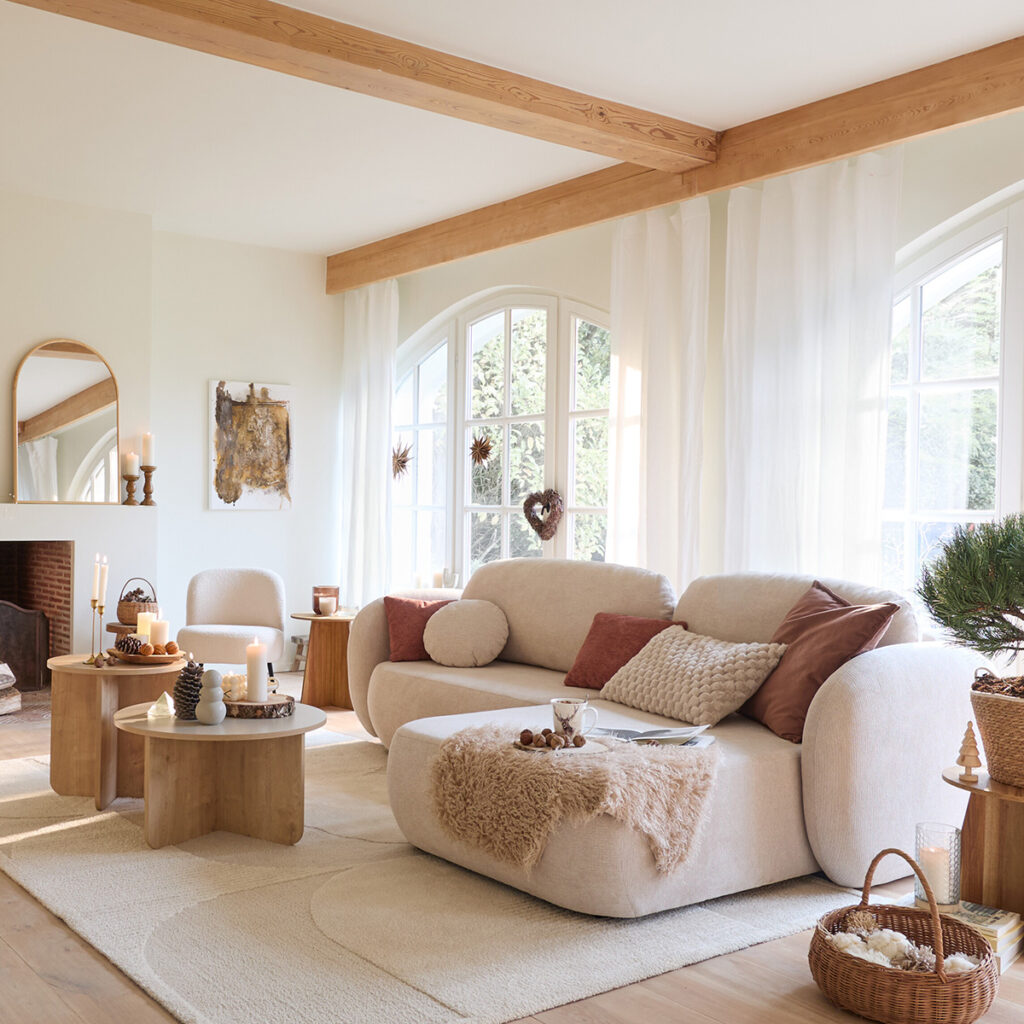 canape cosy beige salon