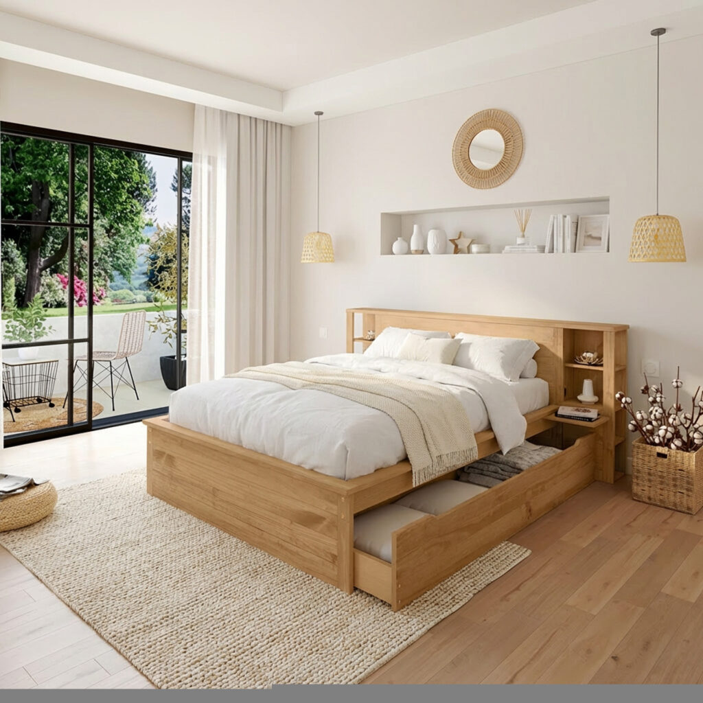 Inspiration : chambre blanche et bois naturel – Blog BUT