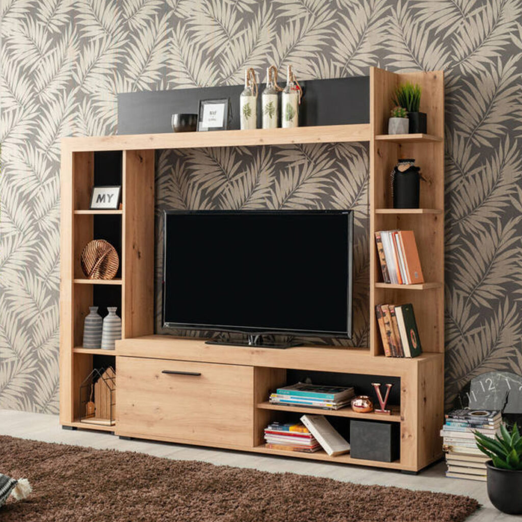 meuble tv bibliotheque rangement livres